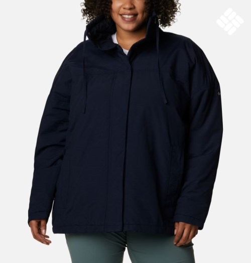 Women's Columbia Maple Hollow Insulated Jackets Navy | Plus Size CA-HA64L